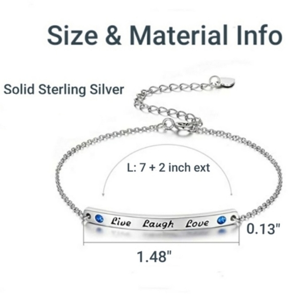 NEW Sapphire Sterling Silver Bracelet